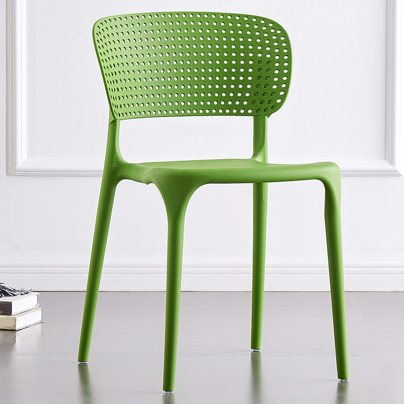 Contemporary Plastic Armless Chair Kitchen Room Open Back Chair