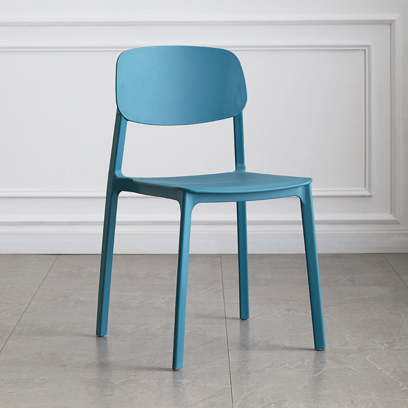 Contemporary Plastic Armless Chair Kitchen Room Open Back Chair