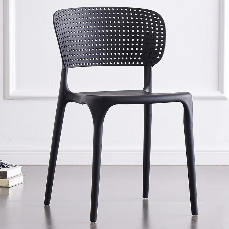 Contemporary Plastic Armless Chair Kitchen Room Open Back Chair