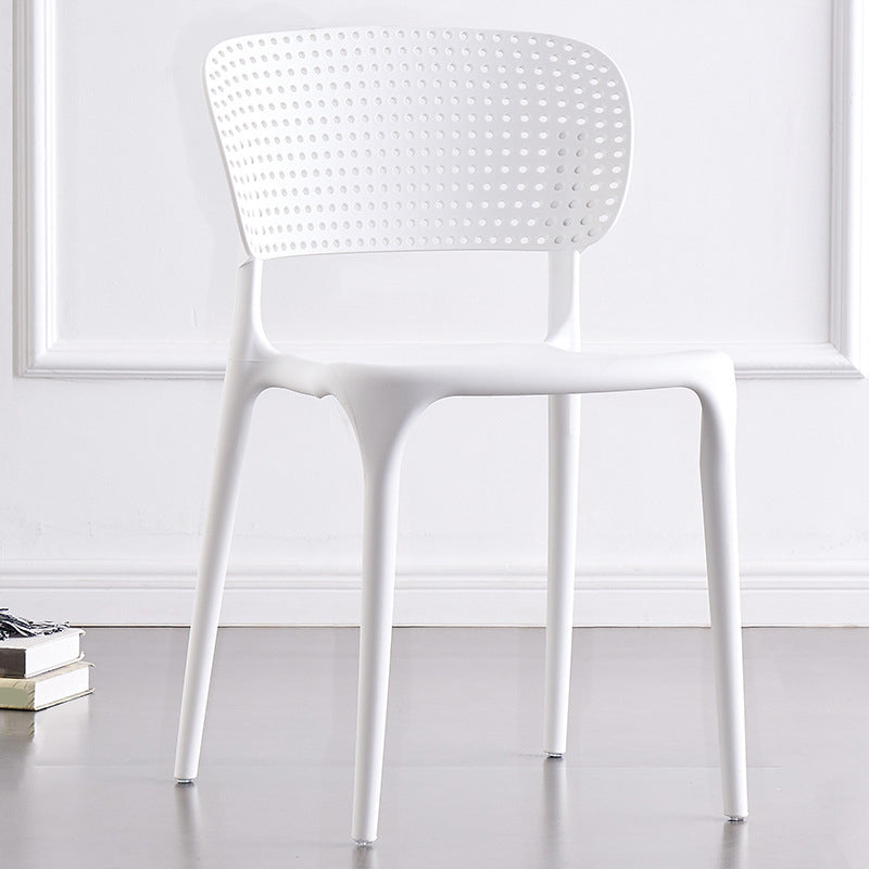 Contemporary Plastic Armless Chair Kitchen Room Open Back Chair