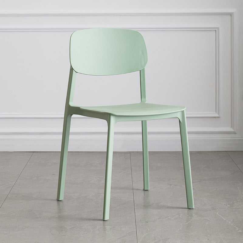 Contemporary Plastic Armless Chair Kitchen Room Open Back Chair