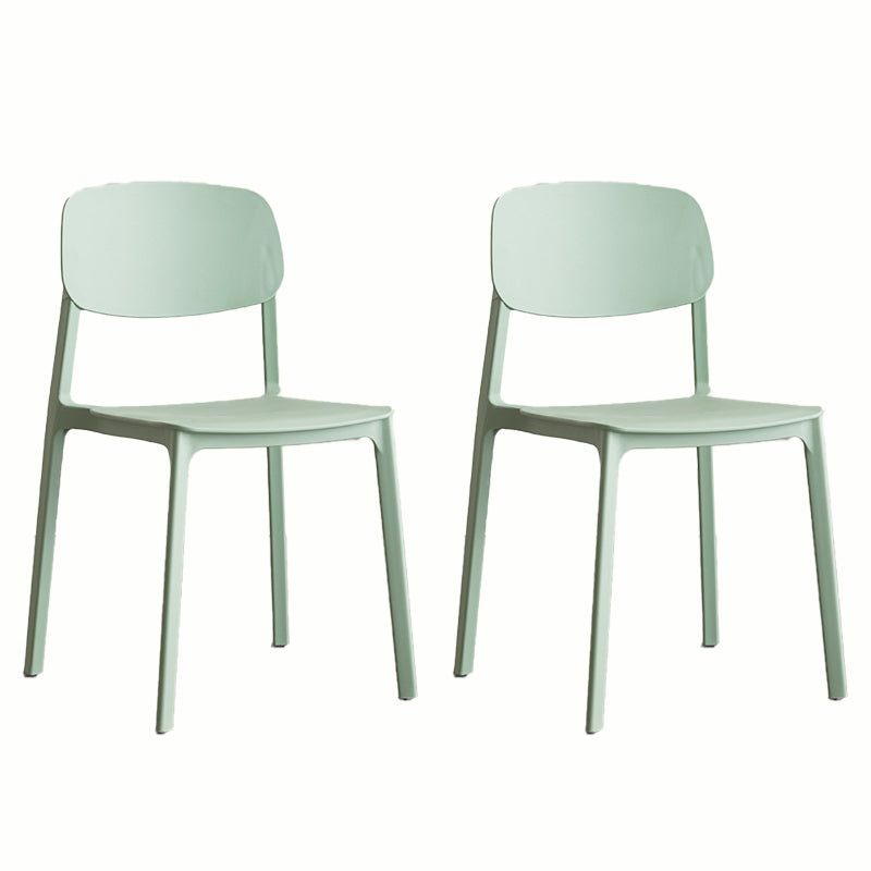 Contemporary Plastic Armless Chair Kitchen Room Open Back Chair