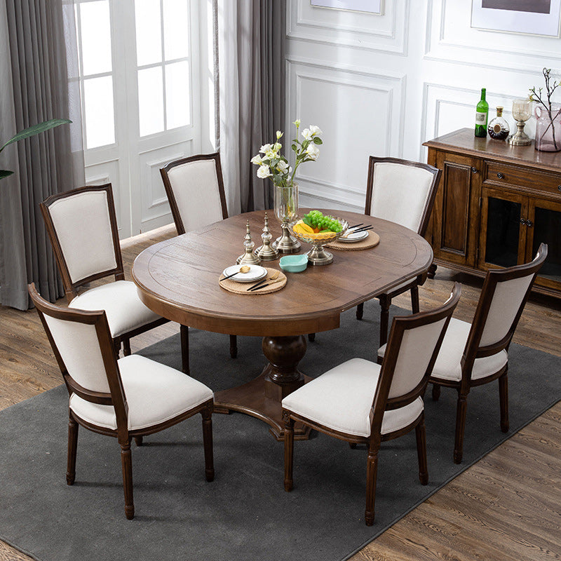 Traditional Style Dining Chair Solid Wood Upholstered Dining Room Chair