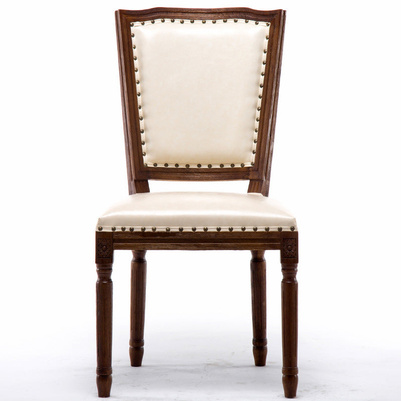 Traditional Style Dining Chair Solid Wood Upholstered Dining Room Chair