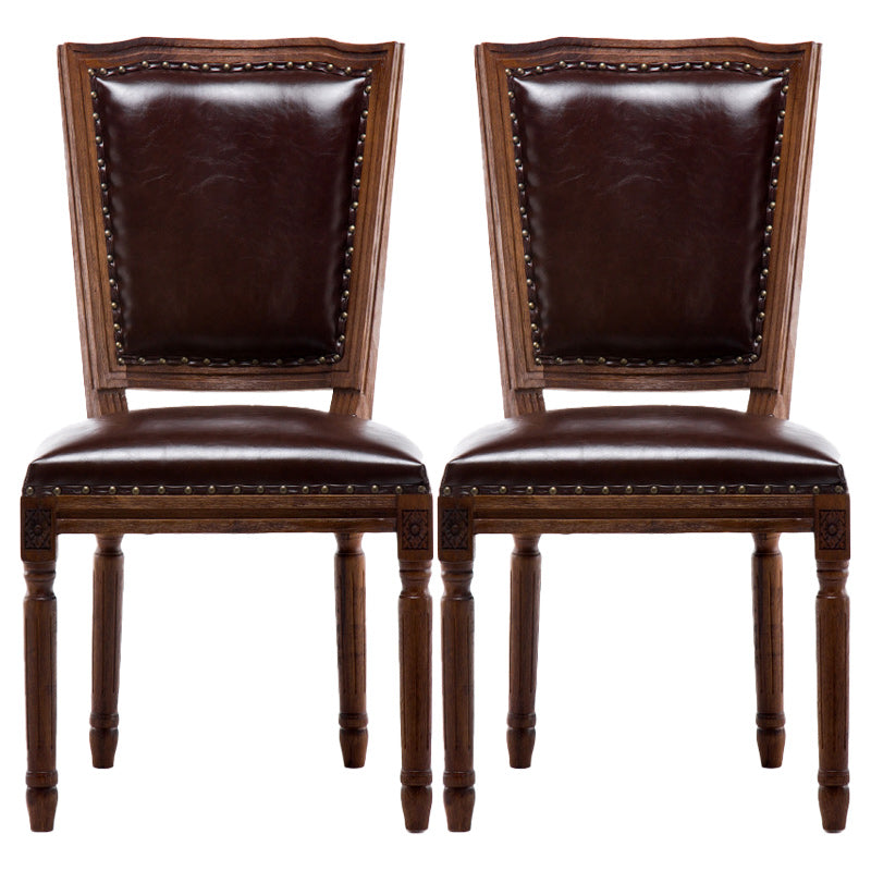 Traditional Style Dining Chair Solid Wood Upholstered Dining Room Chair