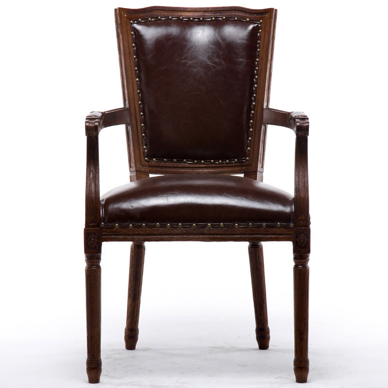 Traditional Style Dining Chair Solid Wood Upholstered Dining Room Chair