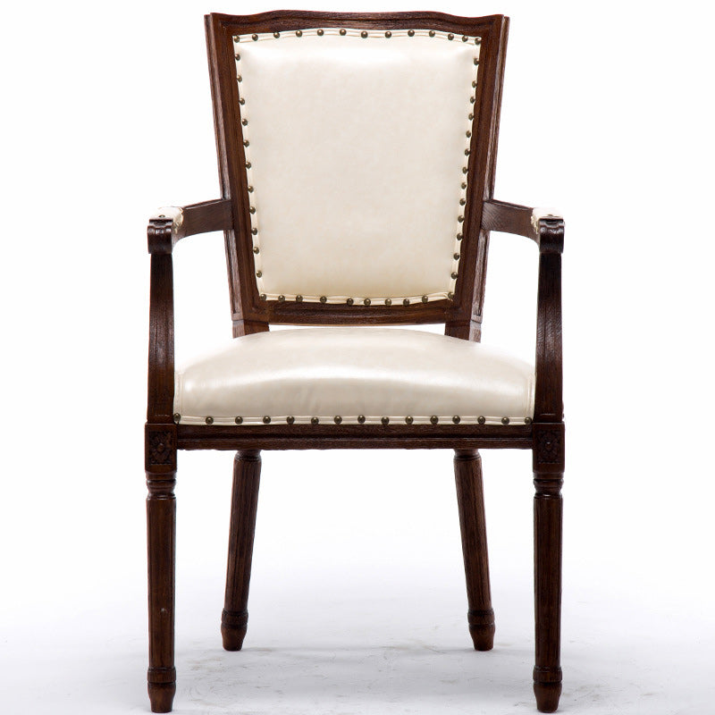 Traditional Style Dining Chair Solid Wood Upholstered Dining Room Chair