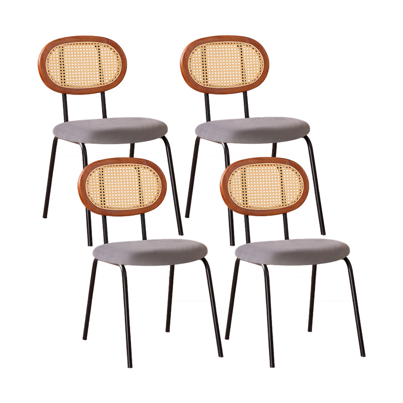 Industrial Dining Room Side Chairs Armless Open Back Chair for Kitchen