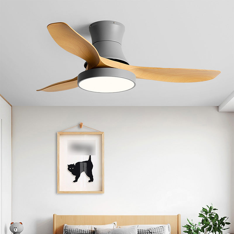 Metal Ceiling Fan Light Modern Style 1 Light Ceiling Fan Lamp for Living Room