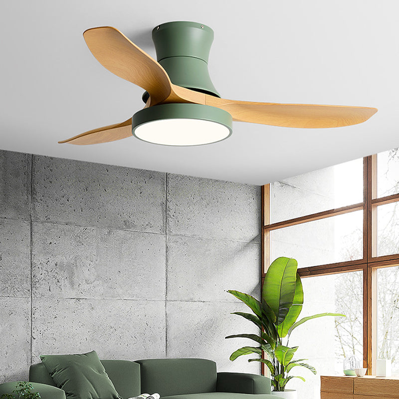 Metal Ceiling Fan Light Modern Style 1 Light Ceiling Fan Lamp for Living Room