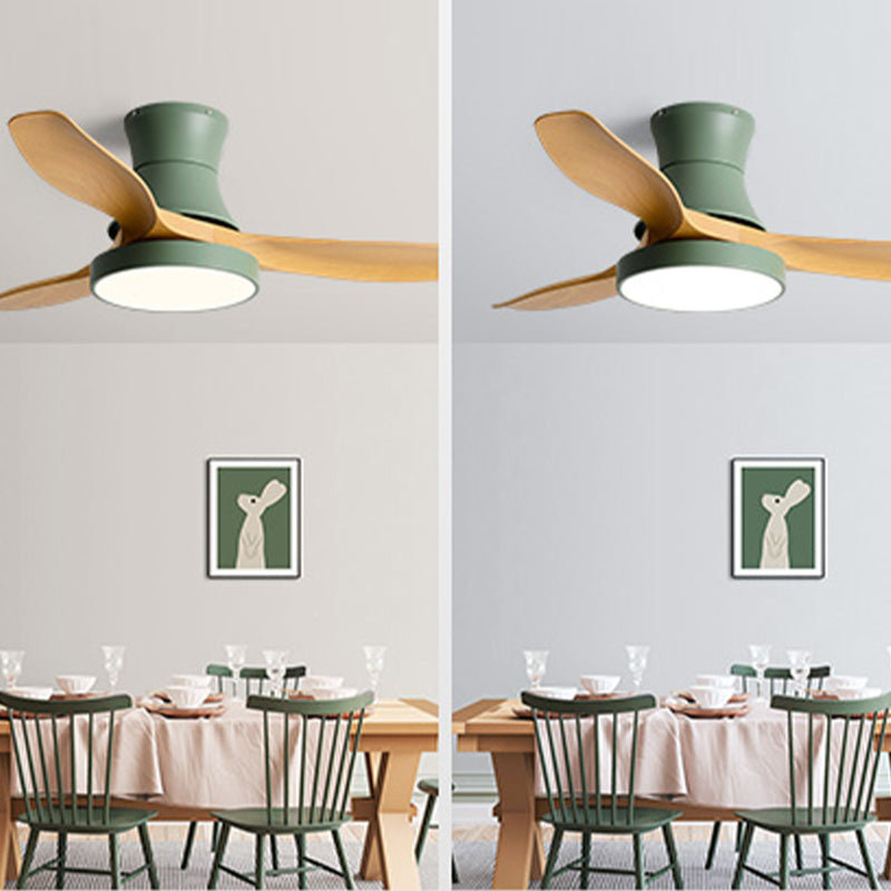 Metal Ceiling Fan Light Modern Style 1 Light Ceiling Fan Lamp for Living Room