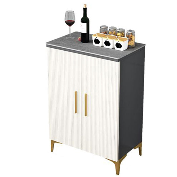 Glam Style Server Sintered Stone Top Server with Door for Living Room