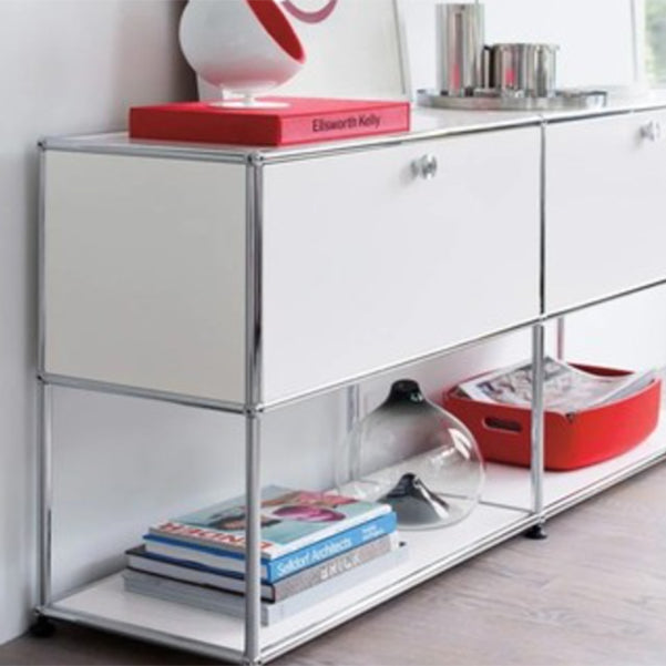 Modern Style Metal Sideboard White Colour Dining Sideboard for Living Room