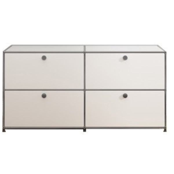 Modern Style Metal Sideboard White Colour Dining Sideboard for Living Room