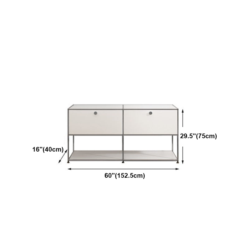 Modern Style Metal Sideboard White Colour Dining Sideboard for Living Room