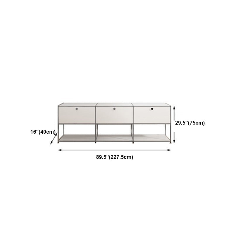 Modern Style Metal Sideboard White Colour Dining Sideboard for Living Room