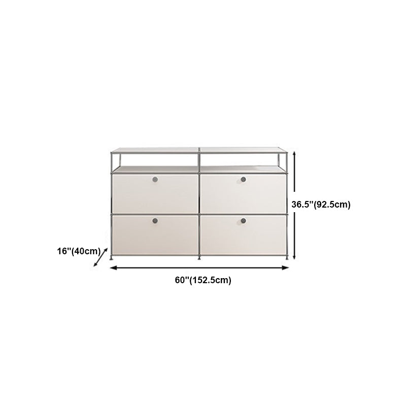 Modern Style Metal Sideboard White Colour Dining Sideboard for Living Room