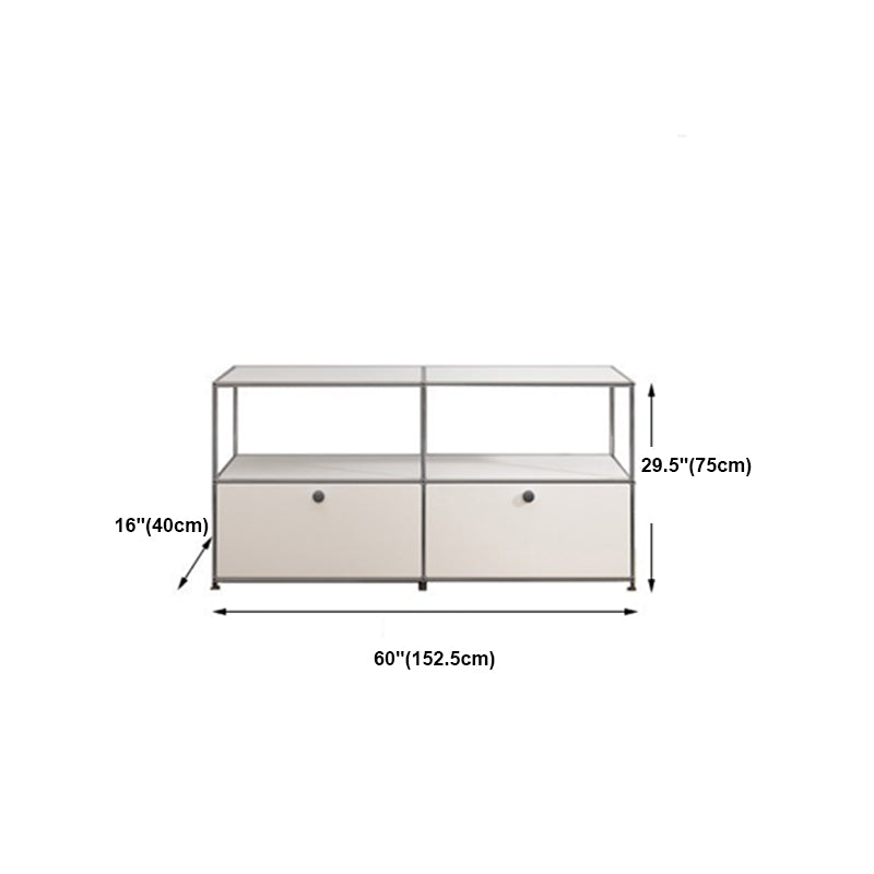 Modern Style Metal Sideboard White Colour Dining Sideboard for Living Room