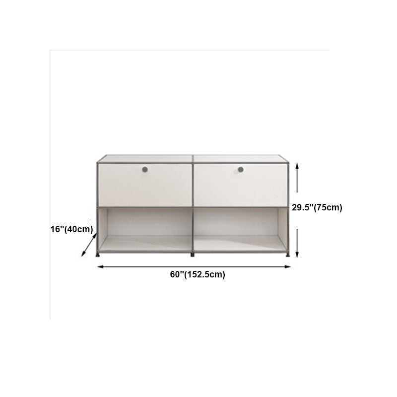 Modern Style Metal Sideboard White Colour Dining Sideboard for Living Room