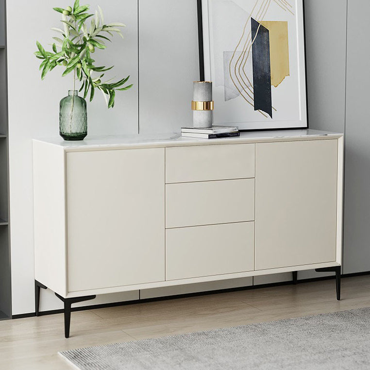 Glam 2-Door Sideboard Sintered Stone Top Sideboard for Living Room