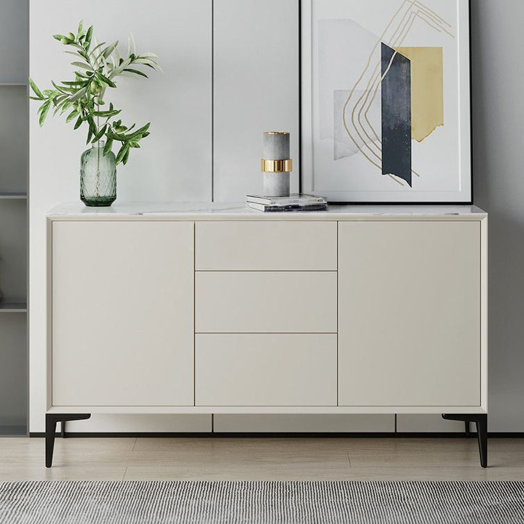 Glam 2-Door Sideboard Sintered Stone Top Sideboard for Living Room