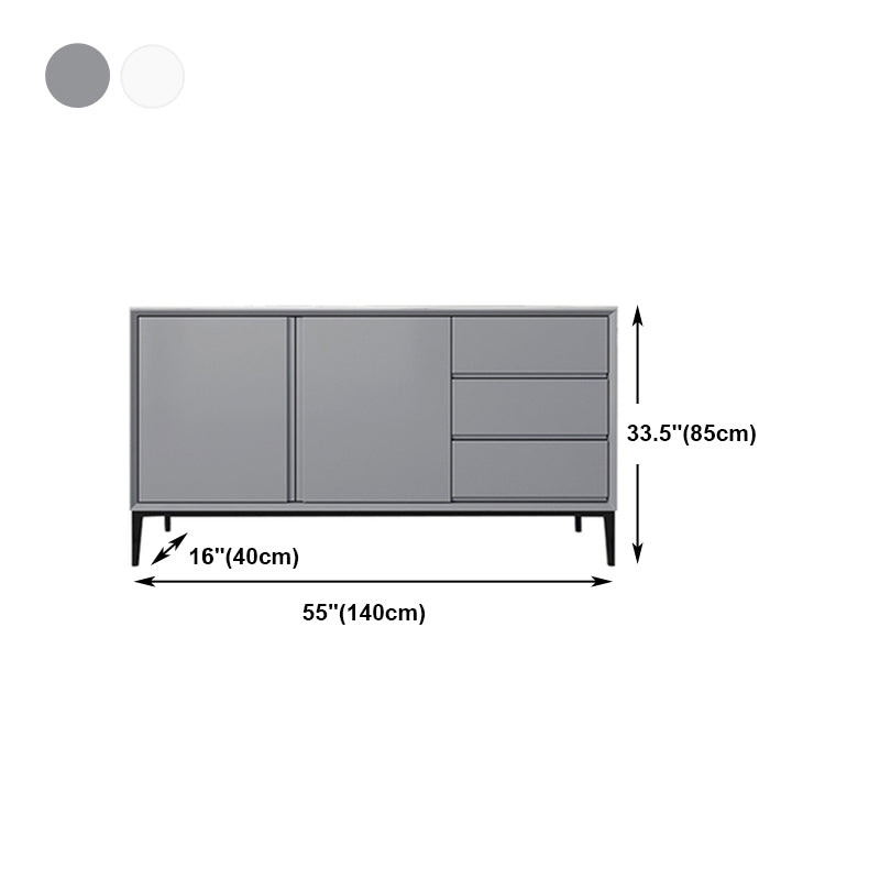 Glam 2-Door Sideboard Sintered Stone Top Sideboard for Living Room