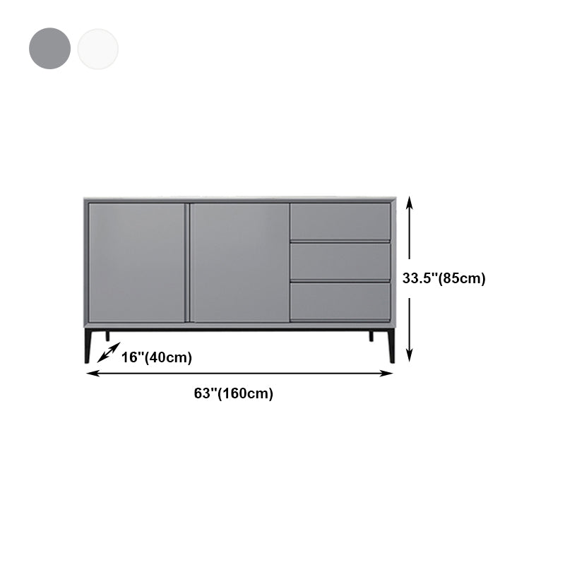 Glam 2-Door Sideboard Sintered Stone Top Sideboard for Living Room