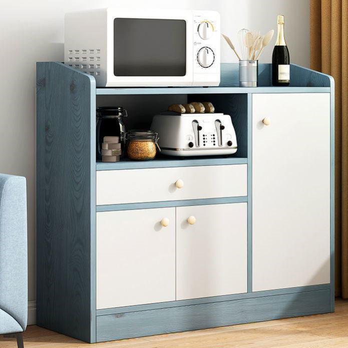 Wooden Floor Sideboard Modern Rectangle Storage Cabinet for Home