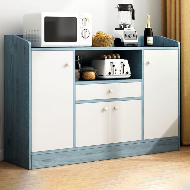 Wooden Floor Sideboard Modern Rectangle Storage Cabinet for Home