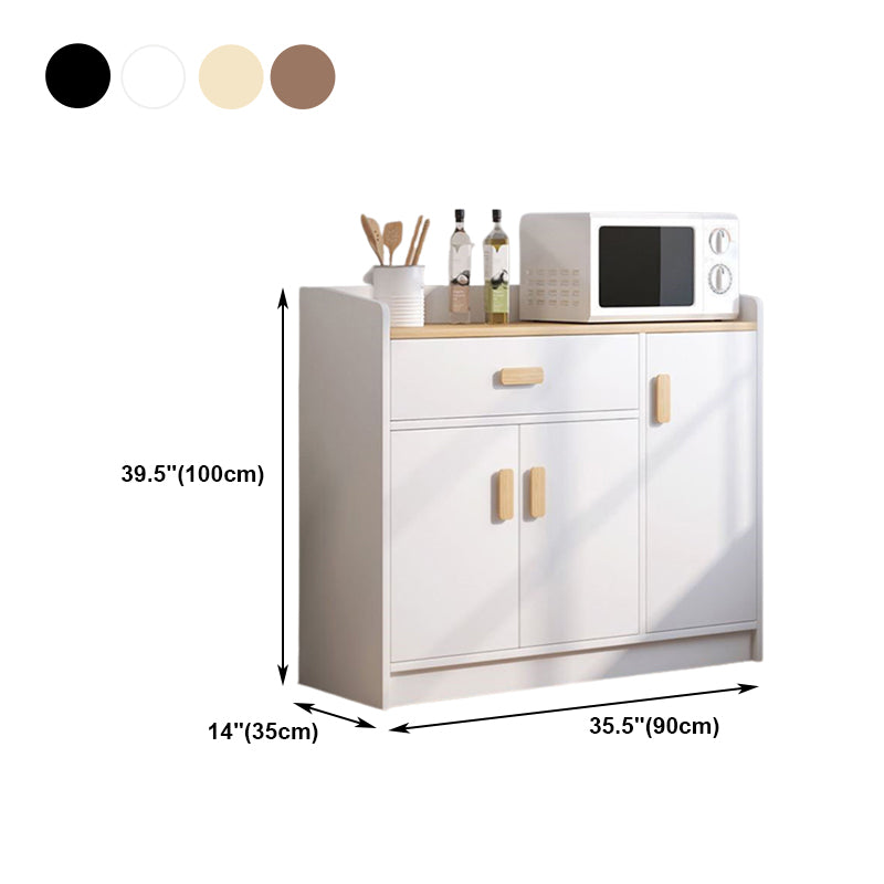 Wooden Floor Sideboard Modern Rectangle Storage Cabinet for Home