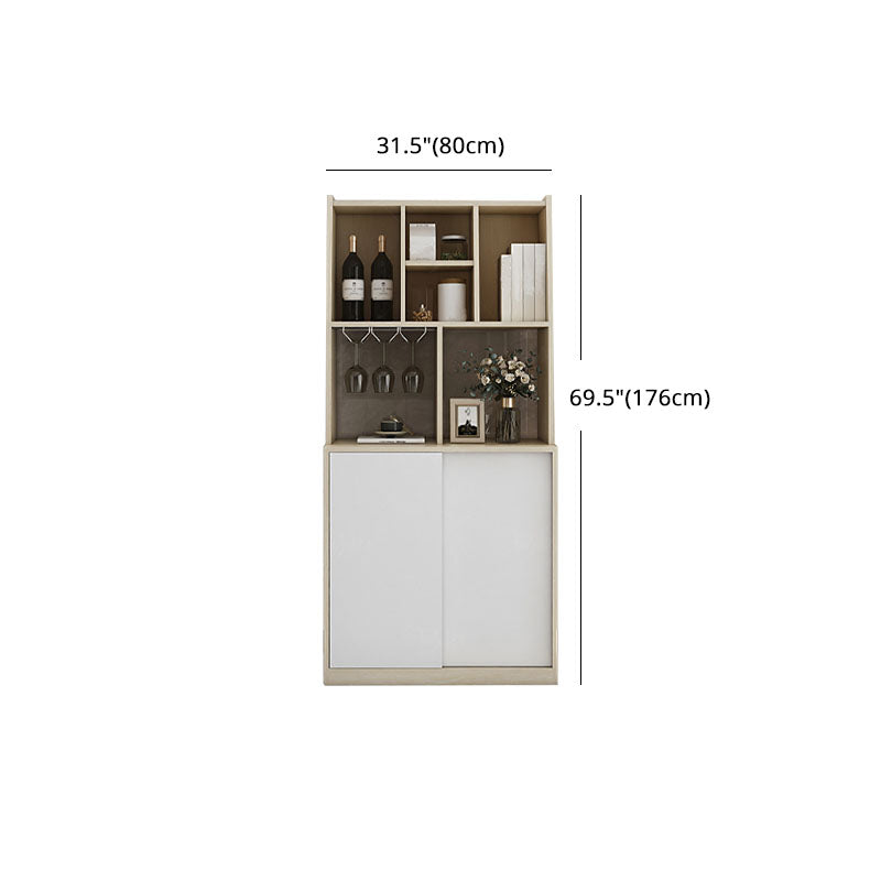 Contemporary Manufactured Wood Server Dining Room Server with Door and Drawer