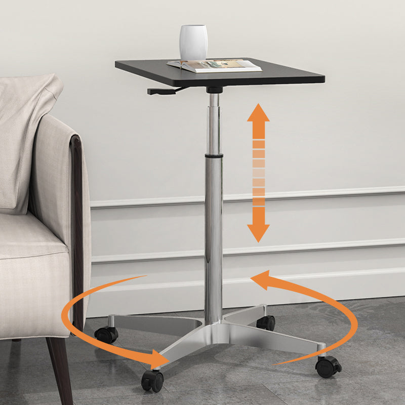 Modern Style Standing Desk Wooden Adjustable Office Desk with Caster Wheels