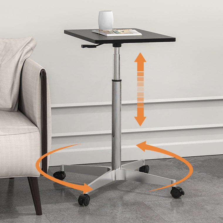 Modern Style Standing Desk Wooden Adjustable Office Desk with Caster Wheels