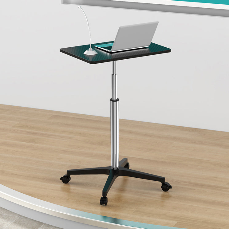 Modern Style Standing Desk Wooden Adjustable Office Desk with Caster Wheels