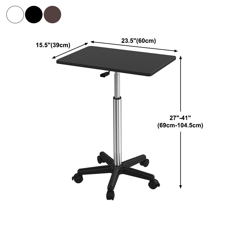 Modern Style Standing Desk Wooden Adjustable Office Desk with Caster Wheels