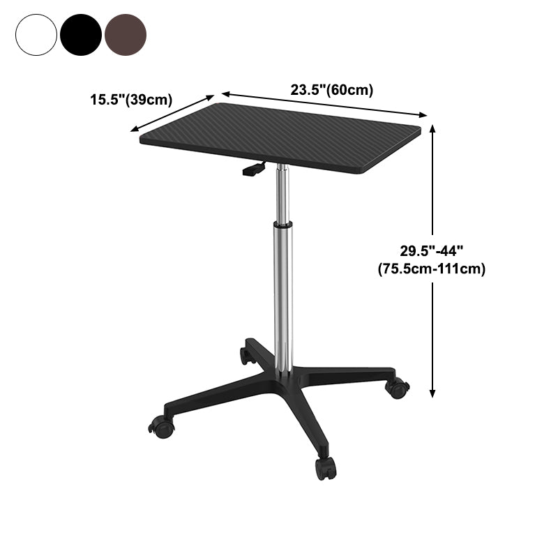 Modern Style Standing Desk Wooden Adjustable Office Desk with Caster Wheels