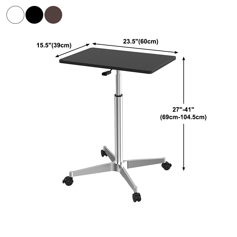 Modern Style Standing Desk Wooden Adjustable Office Desk with Caster Wheels