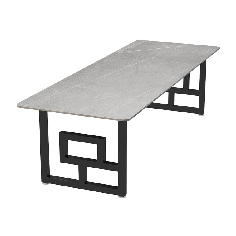 Rectangular Home Writing Desk Industrial Style Stone Office Desk