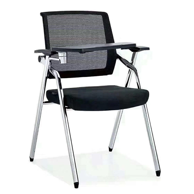 Mesh Mid Back Conference Chair Contemporary Fixed Arms Office Chair