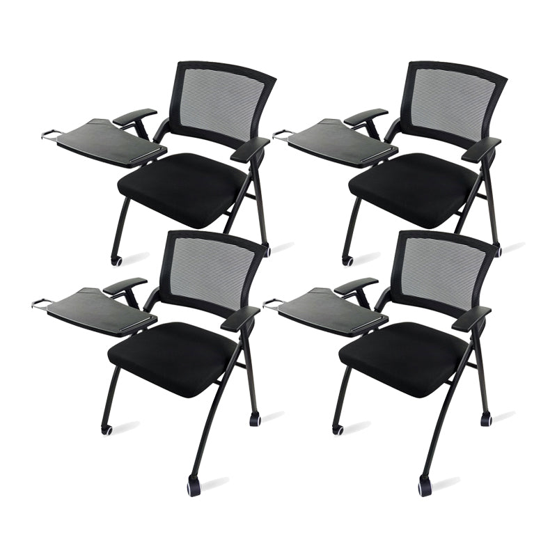 Mesh Mid Back Conference Chair Modern Style Fixed Arms Office Chair