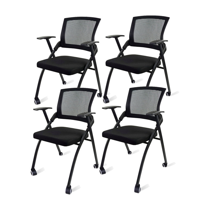 Mesh Mid Back Conference Chair Modern Style Fixed Arms Office Chair