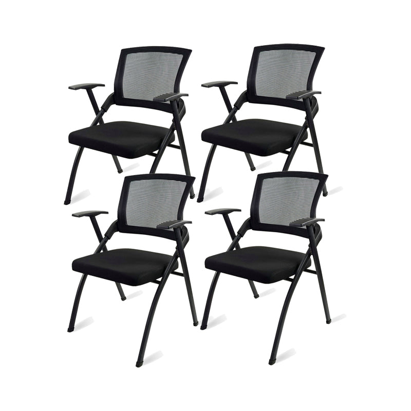 Mesh Mid Back Conference Chair Modern Style Fixed Arms Office Chair