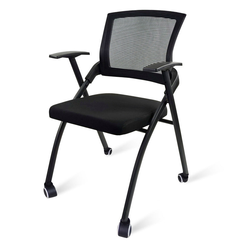 Mesh Mid Back Conference Chair Modern Style Fixed Arms Office Chair