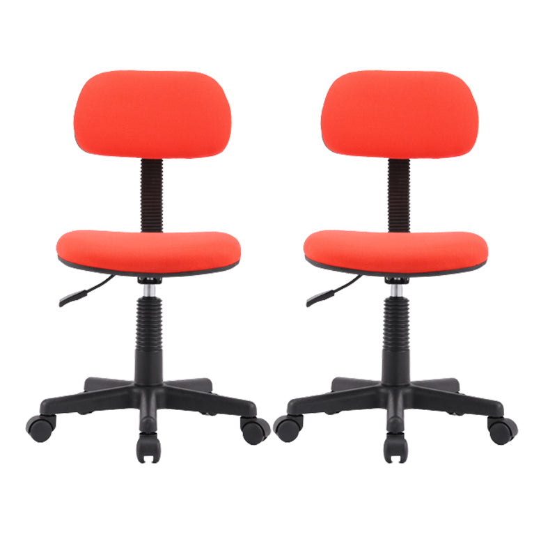 Contemporary Low-Back Swivel Chair Height-adjustable Armless Office Chair