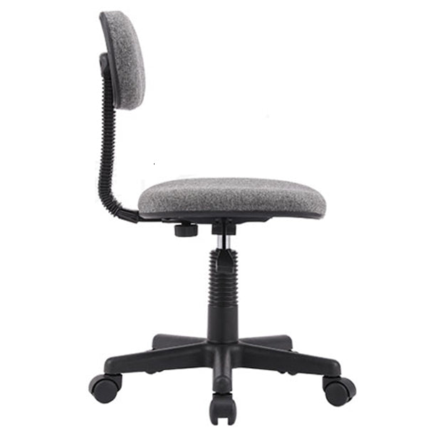 Contemporary Low-Back Swivel Chair Height-adjustable Armless Office Chair