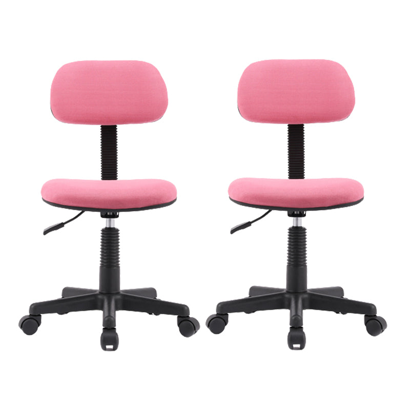 Contemporary Low-Back Swivel Chair Height-adjustable Armless Office Chair