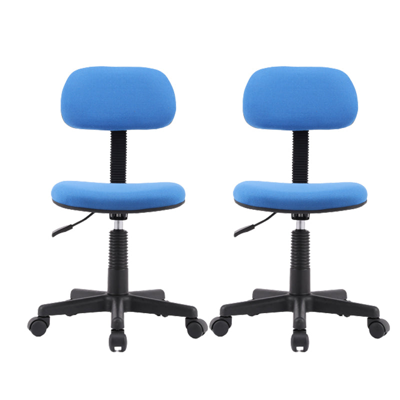 Contemporary Low-Back Swivel Chair Height-adjustable Armless Office Chair