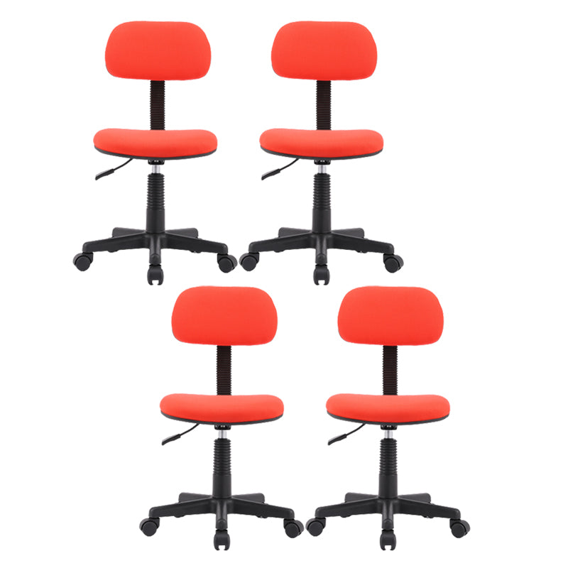 Contemporary Low-Back Swivel Chair Height-adjustable Armless Office Chair