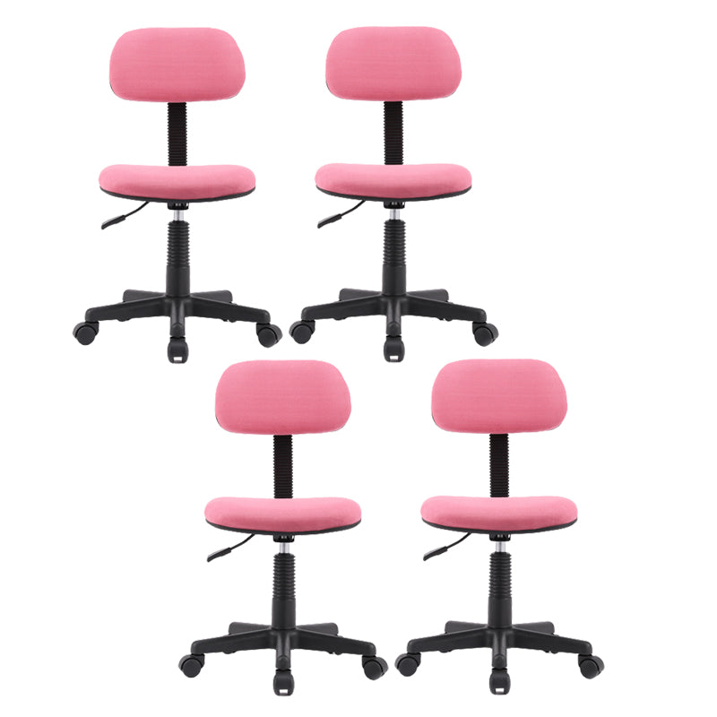 Contemporary Low-Back Swivel Chair Height-adjustable Armless Office Chair