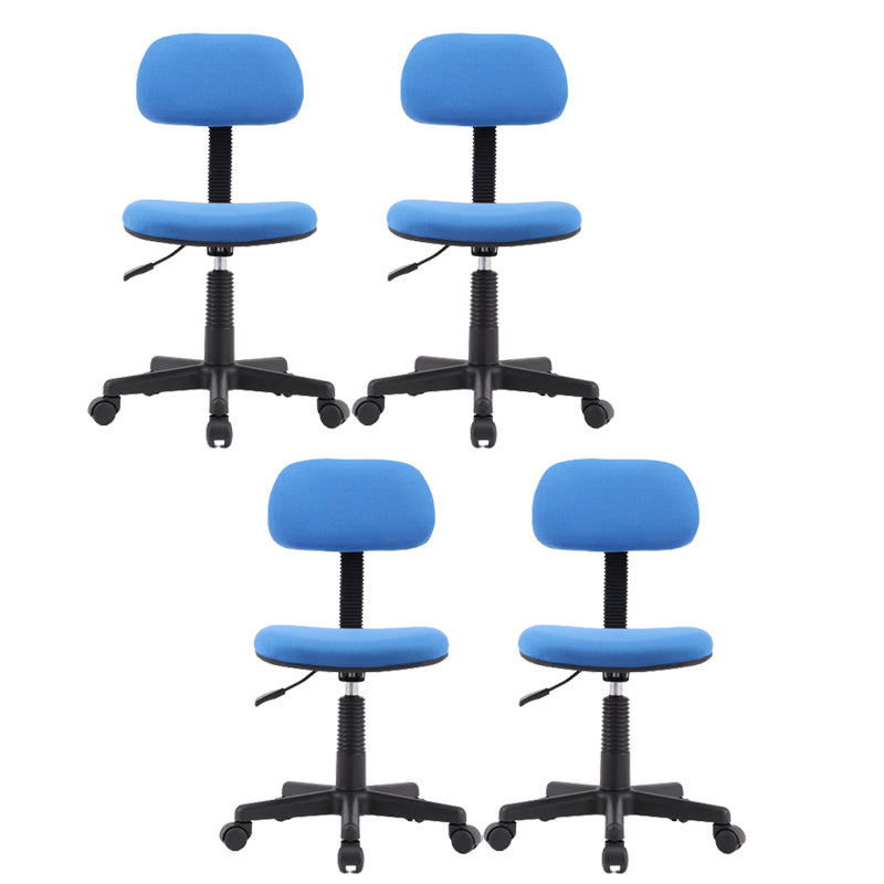 Contemporary Low-Back Swivel Chair Height-adjustable Armless Office Chair